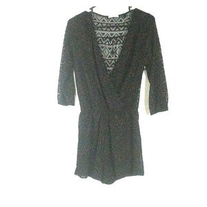 Black lace romper